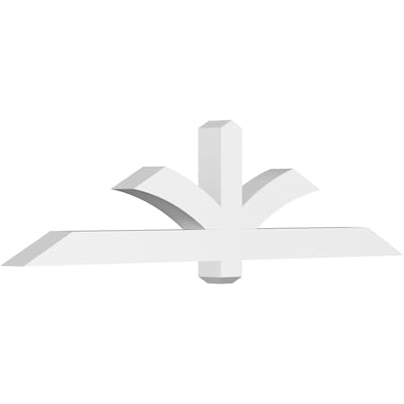 Ekena Millwork Redmond Architectural Grade PVC Gable Bracket, 72"W x 18"H x 4"D x 4"F, 6/12 Pitch GBP072X18X0404RED00